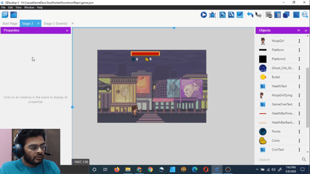 Gdevelop Casual Game Development Stream Part 10 [Add A New Area And Create Area Selector&nbsp;Menu]