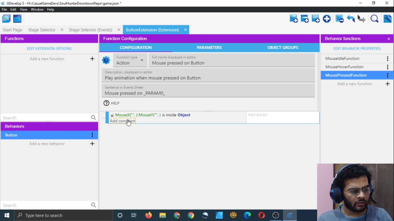 Gdevelop Casual Game Development Stream Part 13 [Fixing Bugs And Using Custom Behaviors In Gdevelop]