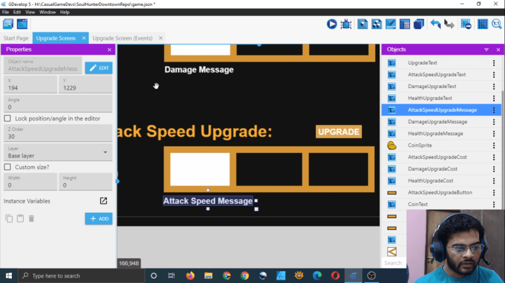 Gdevelop Casual Game Development Stream Part 15 [Add A Global Back Button And Program Upgrade&nbsp;Scene]