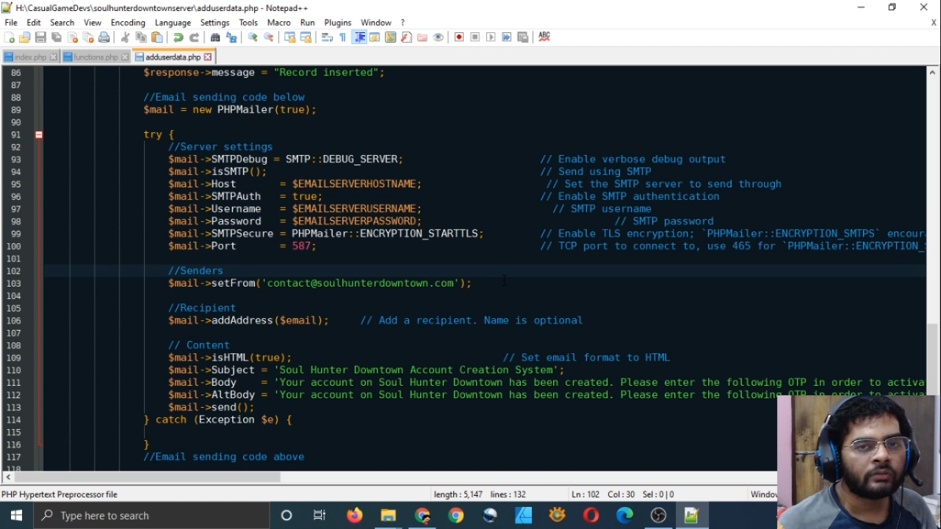 Gdevelop Casual Game Development Stream Part 24 [Generate OTP And Send Emails]