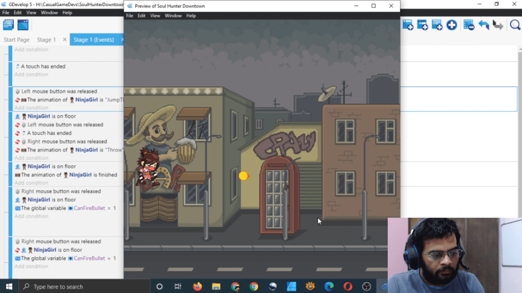 Gdevelop Casual Game Development Stream Part 3 [Refine And Fix Character Animations And&nbsp;Controls]