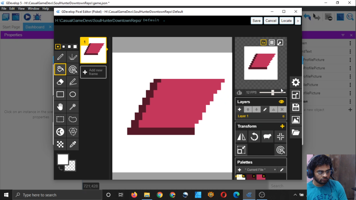 Gdevelop Casual Game Development Stream Part 36 [Design Dashboard And Create Profile Pictures]
