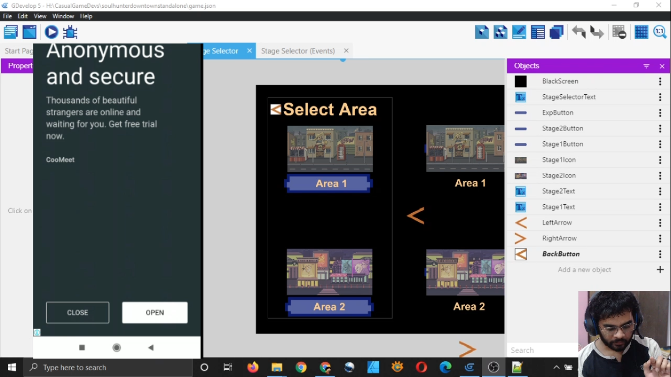 Gdevelop Casual Game Development Stream Part 34 [Add Admob Banner And Interstitial Ads In Gdevelop]
