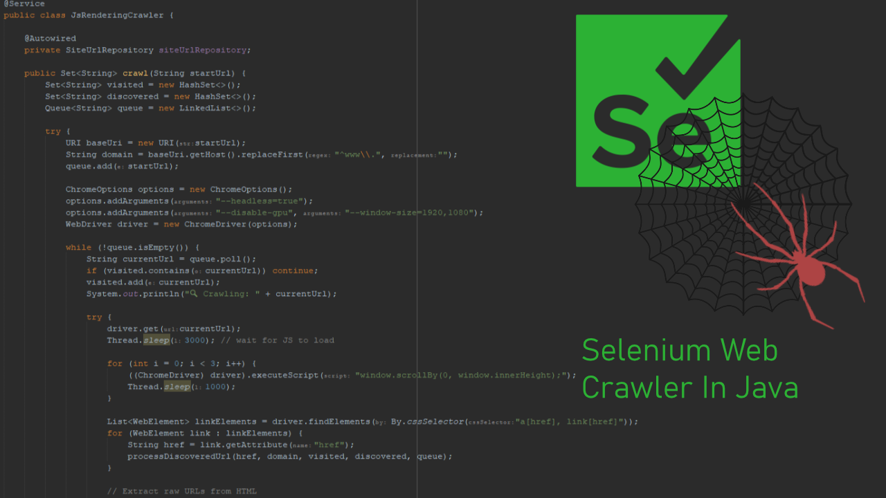 Building a Scalable Website Crawler in Java with Selenium and JSoup