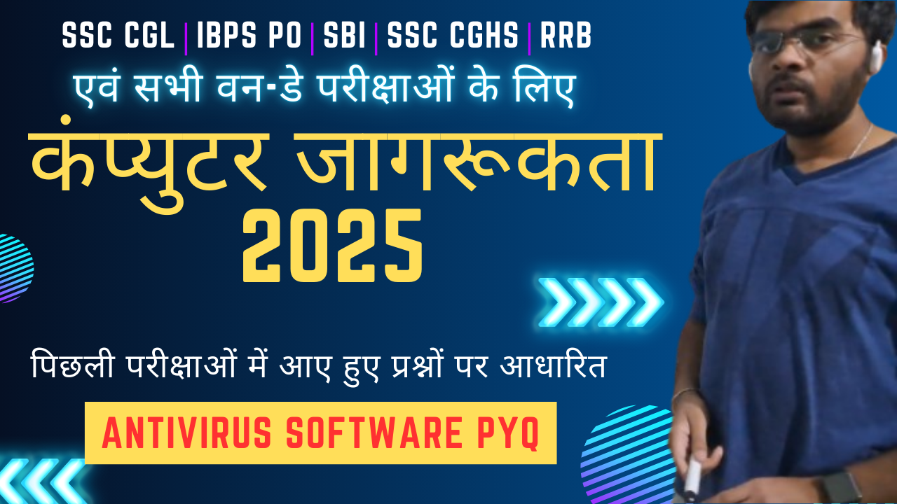 Computer Awareness – Computer Security PYQ on Antivirus Software | Hindi