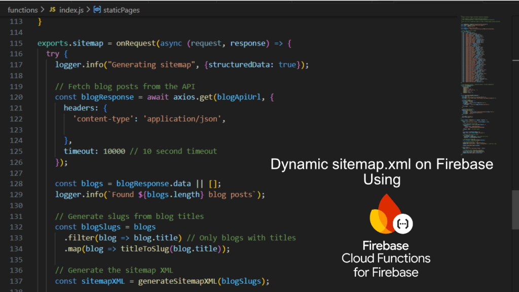 Building a Dynamic sitemap.xml for a Static Website on Firebase (REST&nbsp;API–Driven)