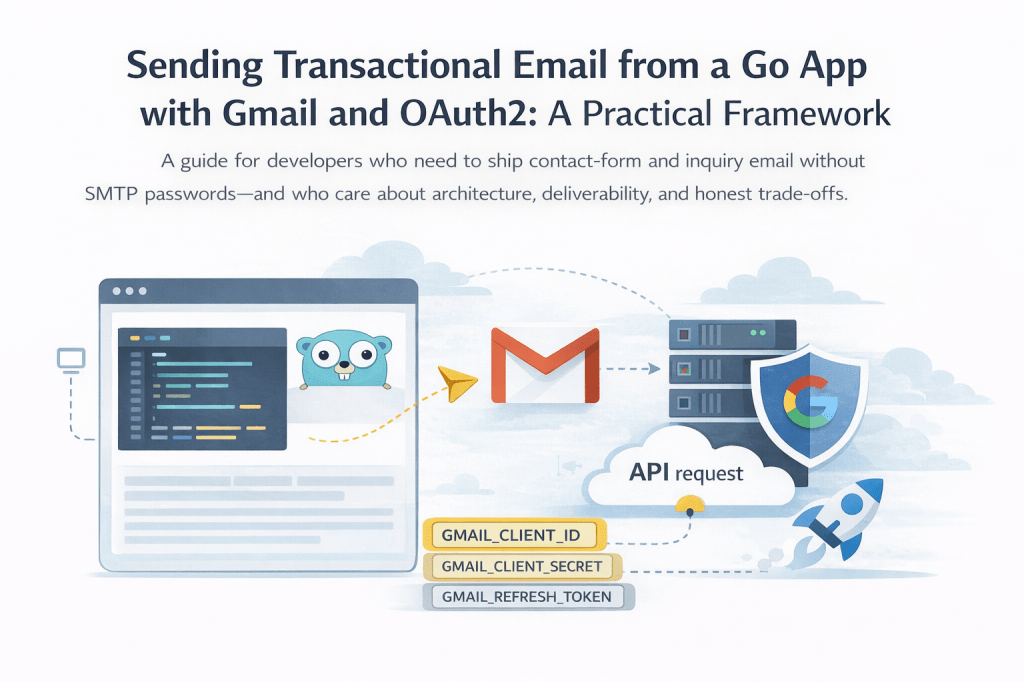 Sending Transactional Email from a Go App with Gmail and OAuth2: A Practical Framework